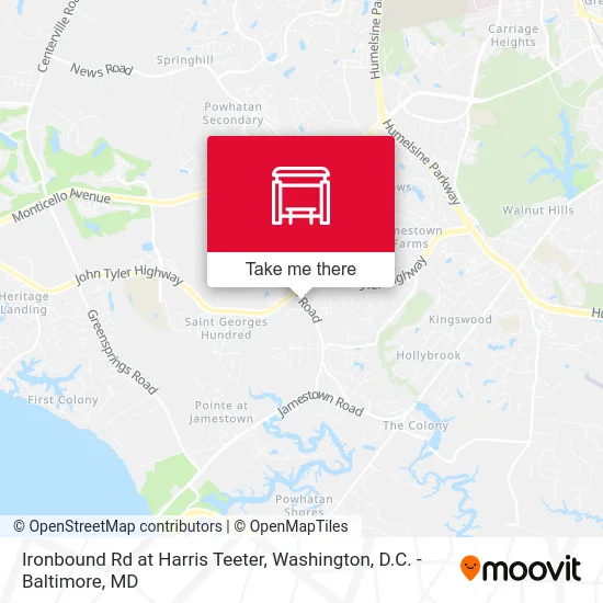 Ironbound Rd at Harris Teeter map