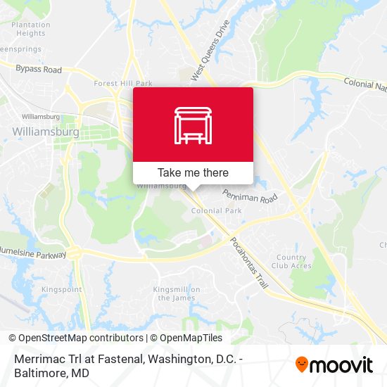 Merrimac Trl at Fastenal map