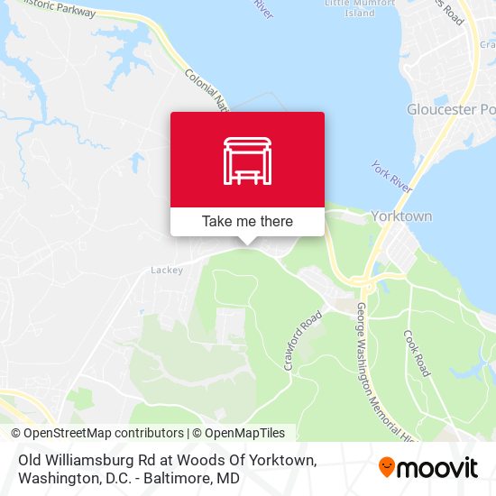 Old Williamsburg Rd at Woods Of Yorktown map