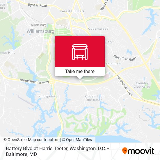 Battery Blvd at Harris Teeter map
