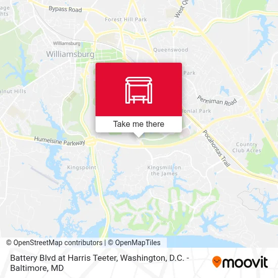 Battery Blvd at Harris Teeter map