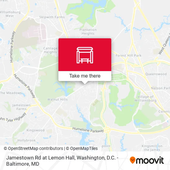 Jamestown Rd at Lemon Hall map