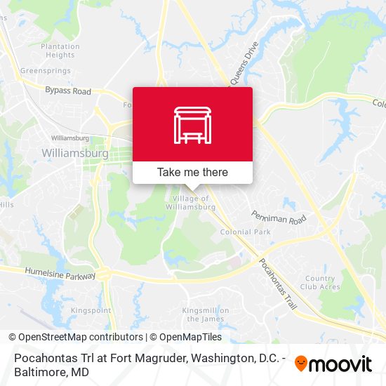 Mapa de Pocahontas Trl at Fort Magruder