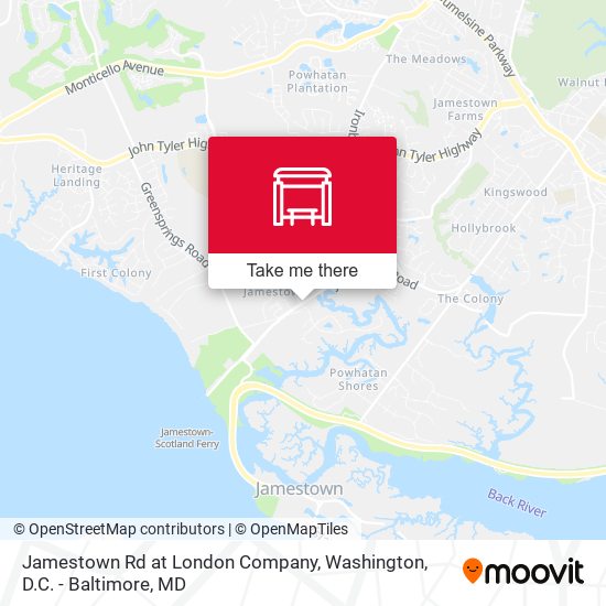 Jamestown Rd at London Company map