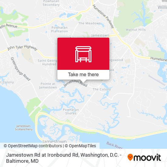 Mapa de Jamestown Rd at Ironbound Rd