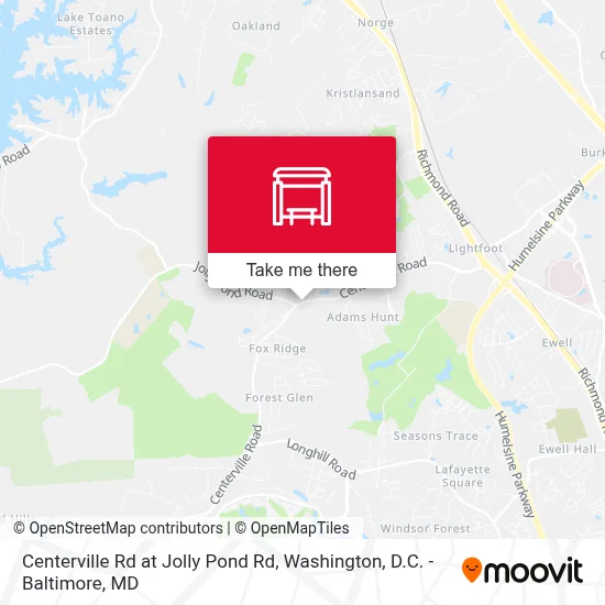 Centerville Rd at Jolly Pond Rd map