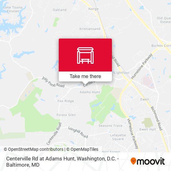 Mapa de Centerville Rd at Adams Hunt