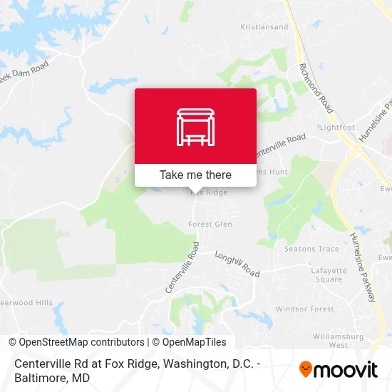 Centerville Rd at Fox Ridge map