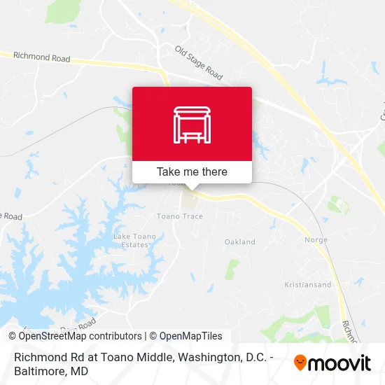 Richmond Rd at Toano Middle map