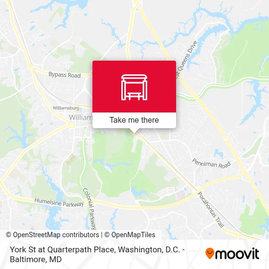 York St at Quarterpath Place map