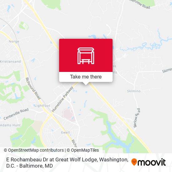 Mapa de E Rochambeau Dr at Great Wolf Lodge
