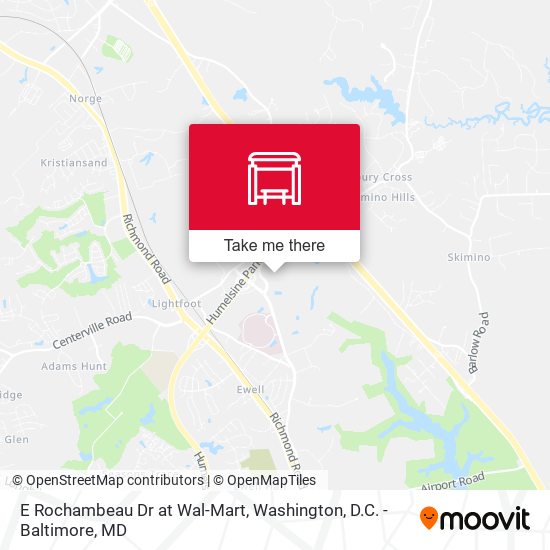 E Rochambeau Dr at Wal-Mart map