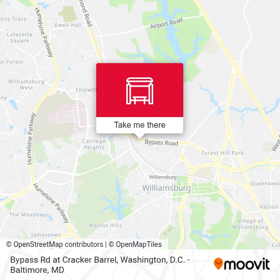 Bypass Rd at Cracker Barrel map