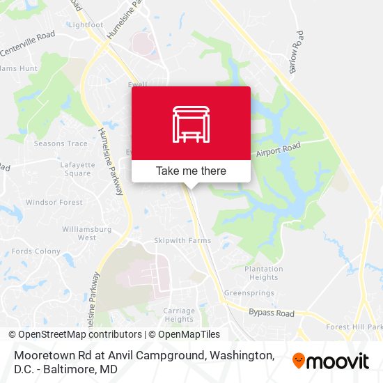 Mooretown Rd at Anvil Campground map