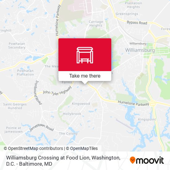 Mapa de Williamsburg Crossing at Food Lion