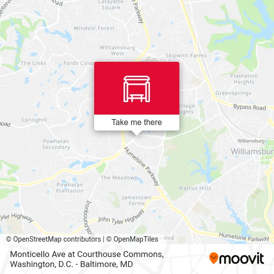 Monticello Ave at Courthouse Commons map