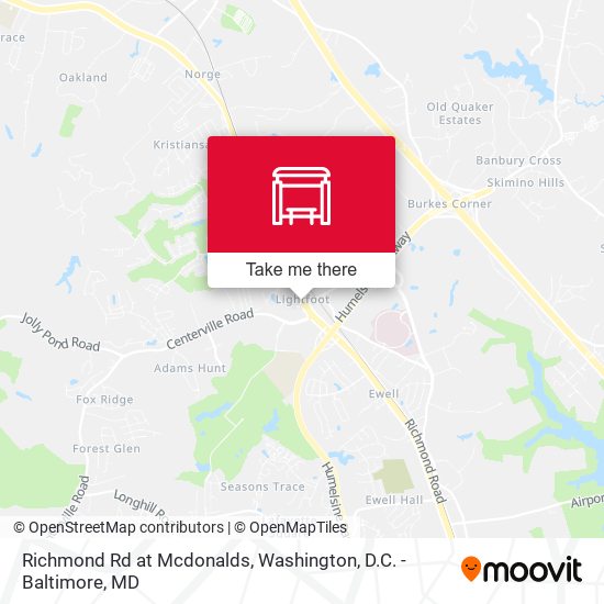 Richmond Rd at Mcdonalds map