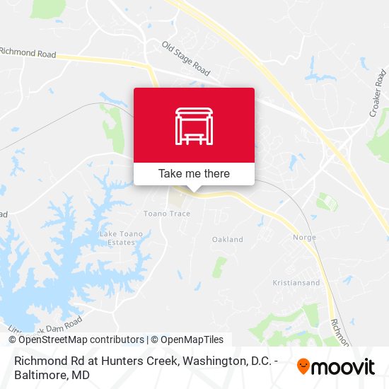 Richmond Rd at Hunters Creek map