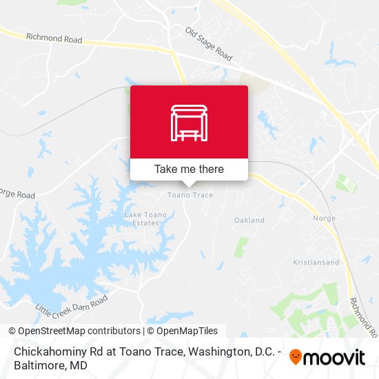 Chickahominy Rd at Toano Trace map