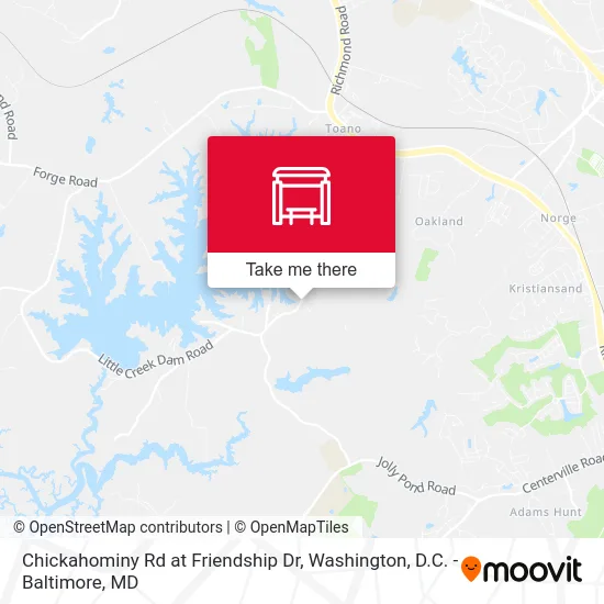 Chickahominy Rd at Friendship Dr map