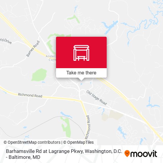 Barhamsville Rd at Lagrange Pkwy map