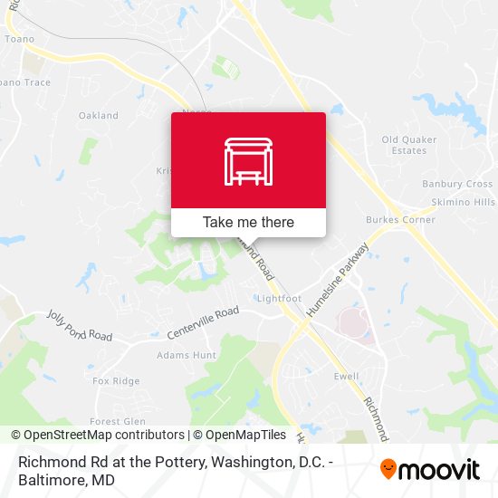 Richmond Rd at the Pottery map