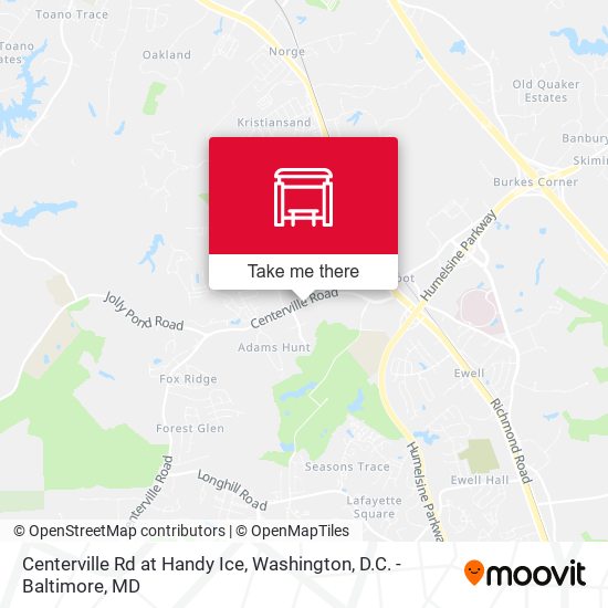Centerville Rd at Handy Ice map