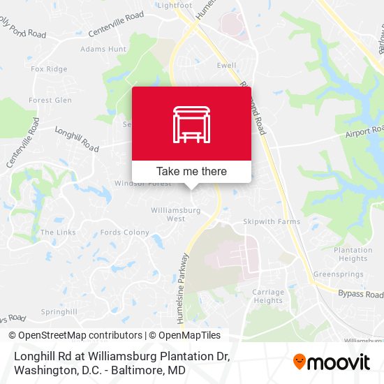 Longhill Rd at Williamsburg Plantation Dr map