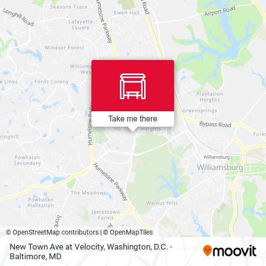 New Town Ave at Velocity map