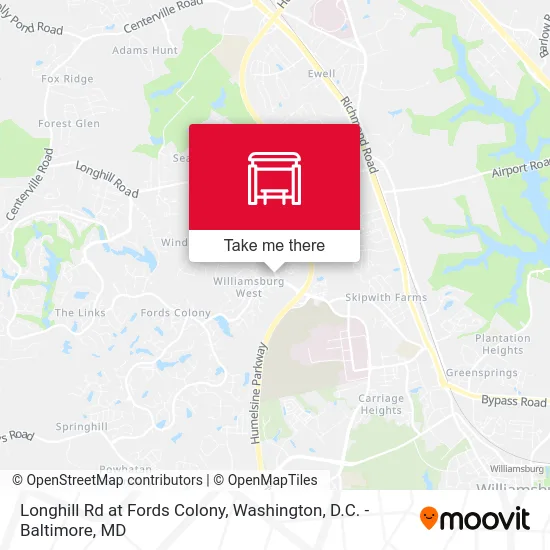 Longhill Rd at Fords Colony map