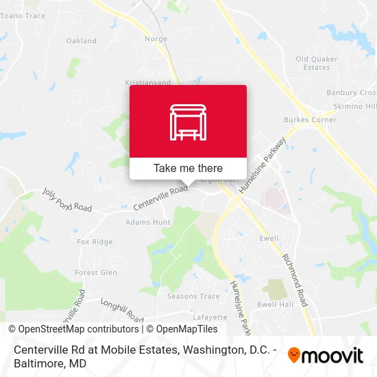 Centerville Rd at Mobile Estates map