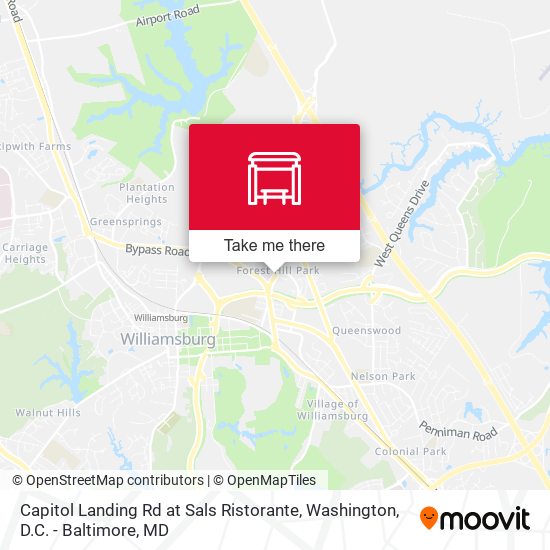 Capitol Landing Rd at Sals Ristorante map