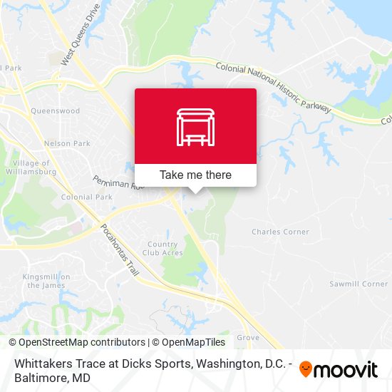Whittakers Trace at Dicks Sports map