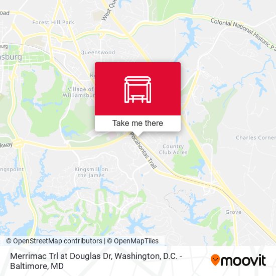 Merrimac Trl at Douglas Dr map