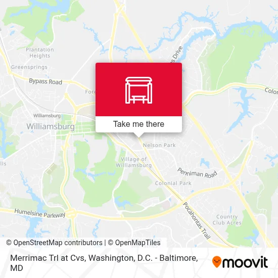 Merrimac Trl at Cvs map