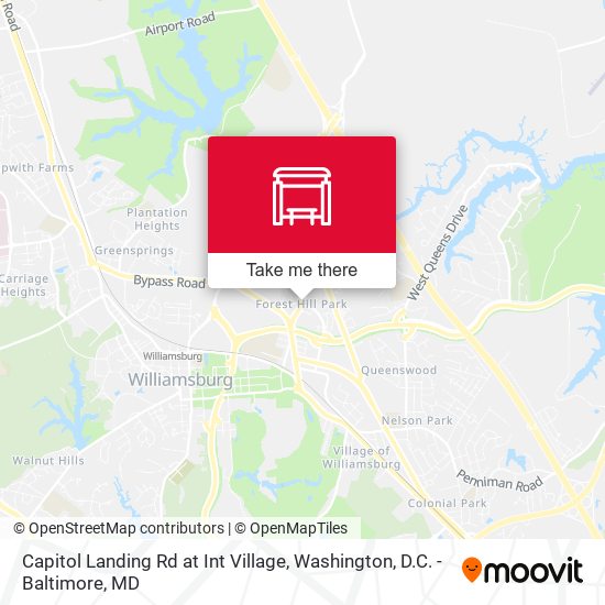 Capitol Landing Rd at Int Village map