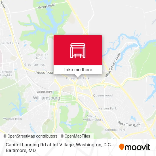 Capitol Landing Rd at Int Village map