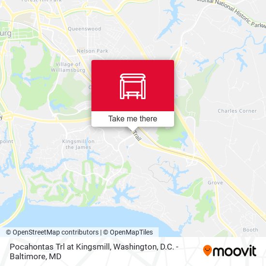 Pocahontas Trl at Kingsmill map