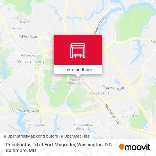 Mapa de Pocahontas Trl at Fort Magruder