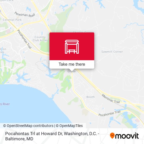 Pocahontas Trl at Howard Dr map
