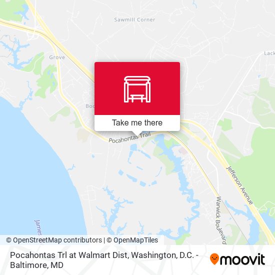 Pocahontas Trl at Walmart Dist map