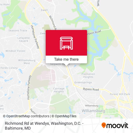 Richmond Rd at Wendys map