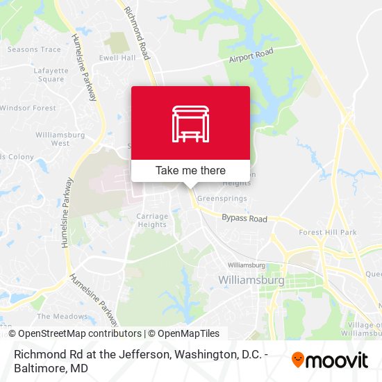 Richmond Rd at the Jefferson map