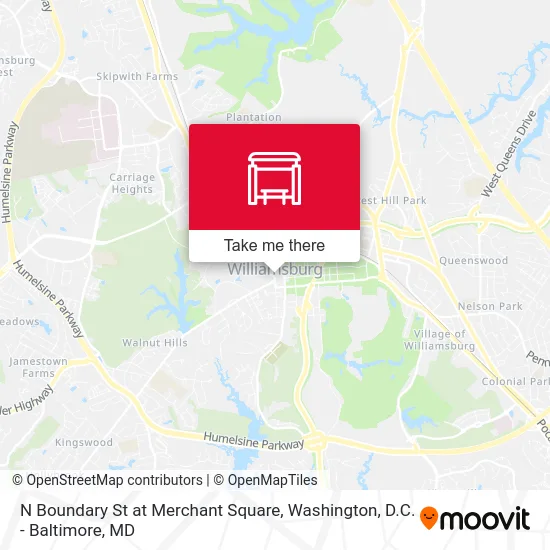 N Boundary St at Merchant Square map