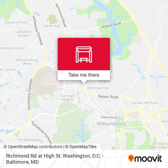 Richmond Rd at High St map