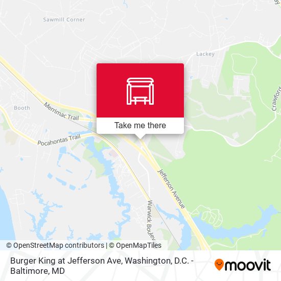 Burger King at Jefferson Ave map