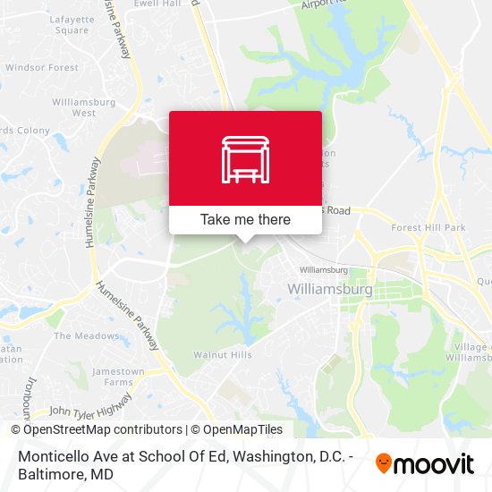 Monticello Ave at School Of Ed map