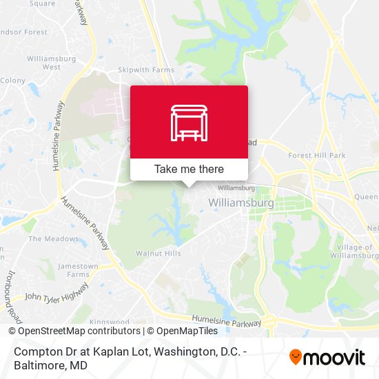 Compton Dr at Kaplan Lot map