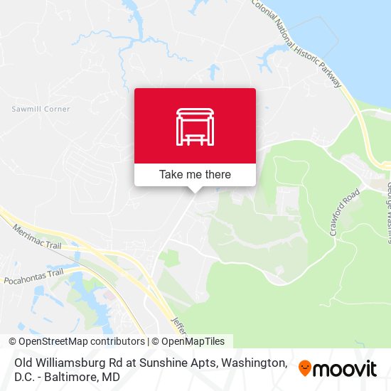 Mapa de Old Williamsburg Rd at Sunshine Apts