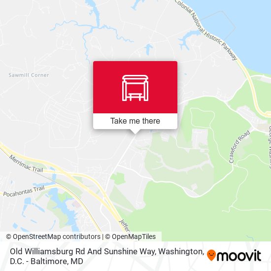 Old Williamsburg Rd And Sunshine Way map